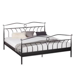 Bett Capitol City Metall - Schwarz - Schwarz - 140 x 200cm