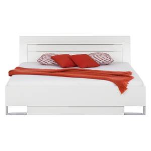 Bed Dillon alpinewit/chroom - ligoppervlak: 160x200cm