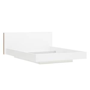 Lit Float Blanc - Blanc / Marron clair - 160 x 200cm