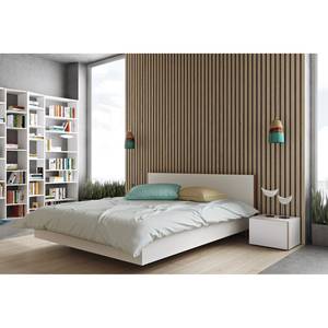Bed Float wit - Wit/lichtbruin - 180 x 200cm