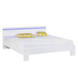 Bed Emblaze II mat wit - LED-verlichting - 180 x 200cm