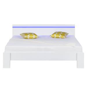Bed Emblaze II mat wit - LED-verlichting - 180 x 200cm