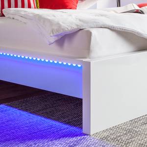 Bett Emblaze (inkl. LED Beleuchtung) Hochglanz Weiß - LED-Beleuchtung - 140 x 200cm