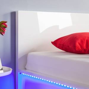 Bett Emblaze (inkl. LED Beleuchtung) Mattweiß - LED-Beleuchtung - 180 x 200cm