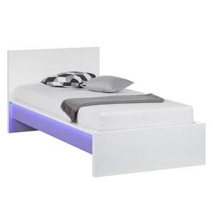 Bett Emblaze (inkl. LED Beleuchtung) Hochglanz Weiß - LED-Beleuchtung - 90 x 200cm