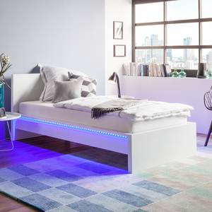 Lit Emblaze (avec éclairage LED) Blanc mat - Éclairage LED - 90 x 200cm