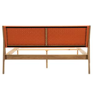 Bett Fleek II Eiche massiv - Orange / Eiche - 160 x 200cm