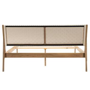 Bett FLEEK Typ B Eiche massiv - Eiche - Stoff Cley: Beige - 160 x 200cm