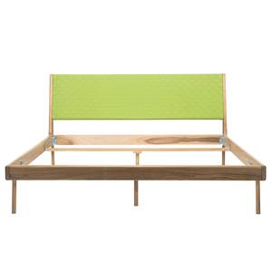 Massief houten bed Fleek II massief eikenhout - Eikenhout licht/Lichtgroen - 160 x 200cm