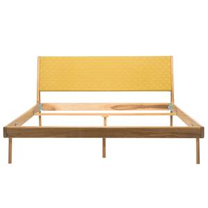 Massief houten bed Fleek II massief eikenhout - Geel/Eikenhouten - 180 x 200cm