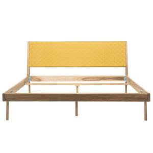 Massief houten bed Fleek II massief eikenhout - Geel - 180 x 200cm