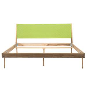 Massief houten bed Fleek II massief eikenhout - Eikenhout licht/Lichtgroen - 180 x 200cm