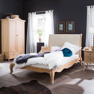 Bed French Vintage deels massief eikenhout - wit - 140 x 200cm