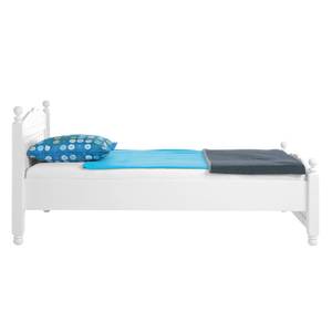 Bed La Coquette deels massief grenenhout - wit - 100 x 200cm