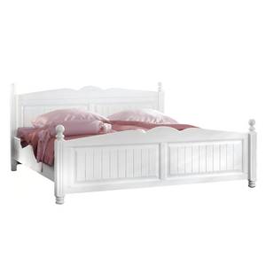 Bed La Coquette deels massief grenenhout - wit - 180 x 200cm