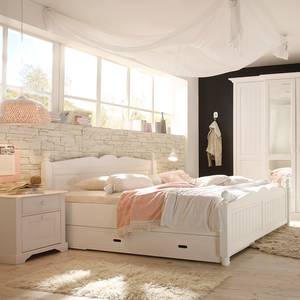 Bed La Coquette deels massief grenenhout - wit - 180 x 200cm