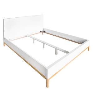 Bed LINDHOLM - hoogte 104 cm mat wit - 140 x 200cm