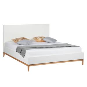 Lit LINDHOLM - Hauteur 104 cm Blanc mat - 160 x 200cm