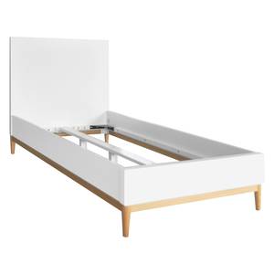 Bed LINDHOLM - hoogte 104 cm mat wit - 90 x 200cm