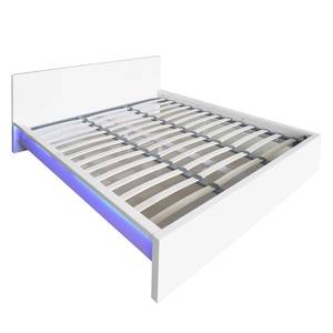 Bett Emblaze (inkl. LED Beleuchtung) Mattweiß - LED-Beleuchtung - 180 x 200cm