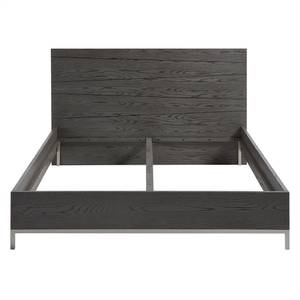 Bed Eroll eikenhout grijs - 140 x 190cm