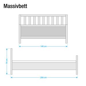 Bett Marit II Alpinweiß - 180 x 200cm - 140 x 200cm