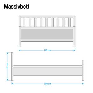 Bett Marit II Alpinweiß - 180 x 200cm - 160 x 200cm