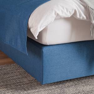 Boxspringbett Ramona VII Strukturstoff - Brilliantblau - 90 x 200cm