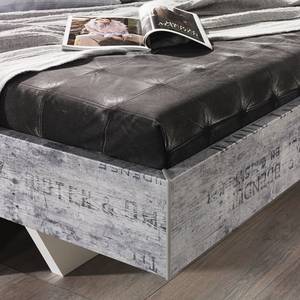 Lit futon Sumatra Gris vintage / Blanc - 180 x 200cm