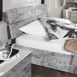 Lit futon Sumatra Gris vintage / Blanc - 180 x 200cm