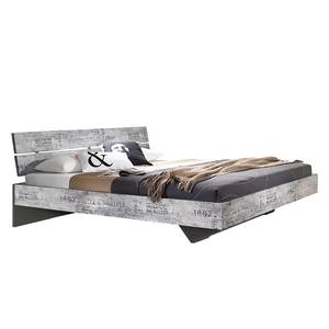 Bett Sumatra Grau - Holzwerkstoff - 187 x 83 x 215 cm