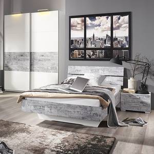 Lit futon Sumatra Gris vintage / Blanc - 90 x 200cm