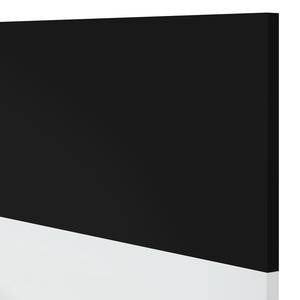 Bett Sunndal I Gummibaum teilmassiv - Weiß / Schwarz - 90 x 200cm