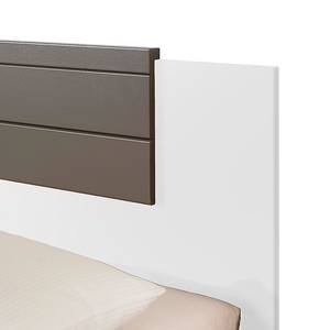 Set camera da letto Barcelona (3 pezzi) Bianco alpino/Grigio lava - Superficie del letto: 180 x 200 cm