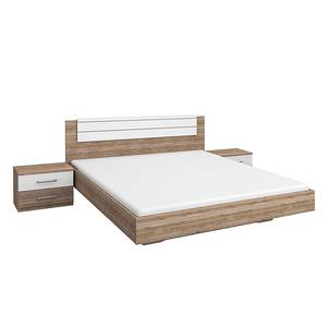 Bedframe Barcelona (3-delig) San Remo eikenhout/alpinewit - ligoppervlak: 180x200cm