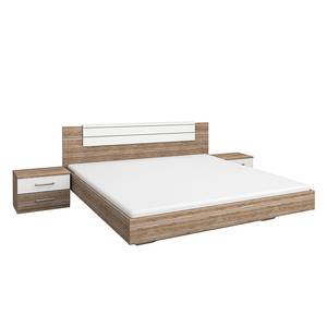 Bedframe Barcelona (3-delig) San Remo eikenhout/alpinewit - ligoppervlak: 180x200cm