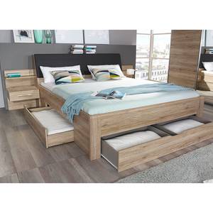 Bedframe Bensheim (3-delig) Sanremo eikenhouten look - 180 x 200cm - Zonder verlichting