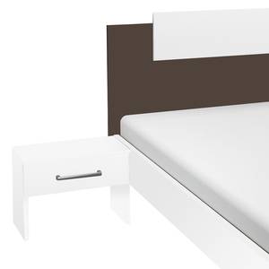 Chambre à coucher Borba (3 éléments) Blanc alpin / Verre lava - 160 x 200cm