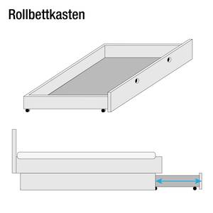 Bettanlage Burano Eiche Sonoma-Dekor/Alpinweiß - Liegefläche: 160 x 200 cm