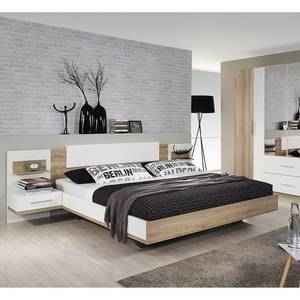 Beddenset Bustas (3-delig) Lichte San Remo eikenhouten look/alpinewit - 180 x 200cm