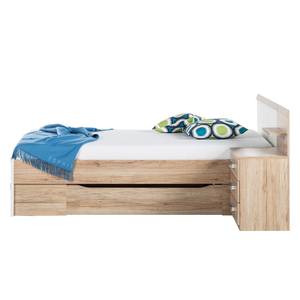 Bedframe Gandra (2-delig) Sanremo eikenhouten look/alpinewit