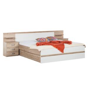 Bedframe Gandra (3-delig) I San Remo eikenhouten look/alpinewit