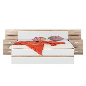 Bedframe Gandra (3-delig) I San Remo eikenhouten look/alpinewit