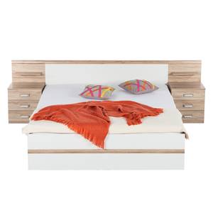 Bedframe Gandra (3-delig) I San Remo eikenhouten look/alpinewit