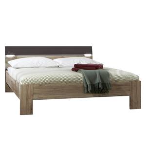 Bedframe I Saxman (3-delige set) San Remo eikenhouten look/lavasteenkleurig