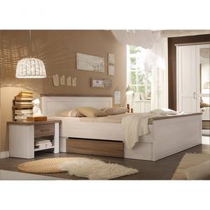 Bedframe Linus wit/truffelkleurig