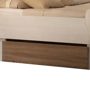 Bedframe Linus incl. nachtkastjes en bedlades - wit/truffelkleurig