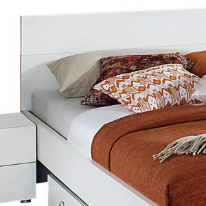 Beddenset Lorca (3-delig) Alpinewit - 180 x 200cm - 1 opbergruimte