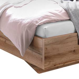 Bedframe Milano (3-delig) incl. verlichting - wild eikenhouten look/basaltkleurig glas