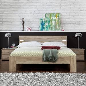 Bedframe Saxman (3-delige set) eikenhouten look